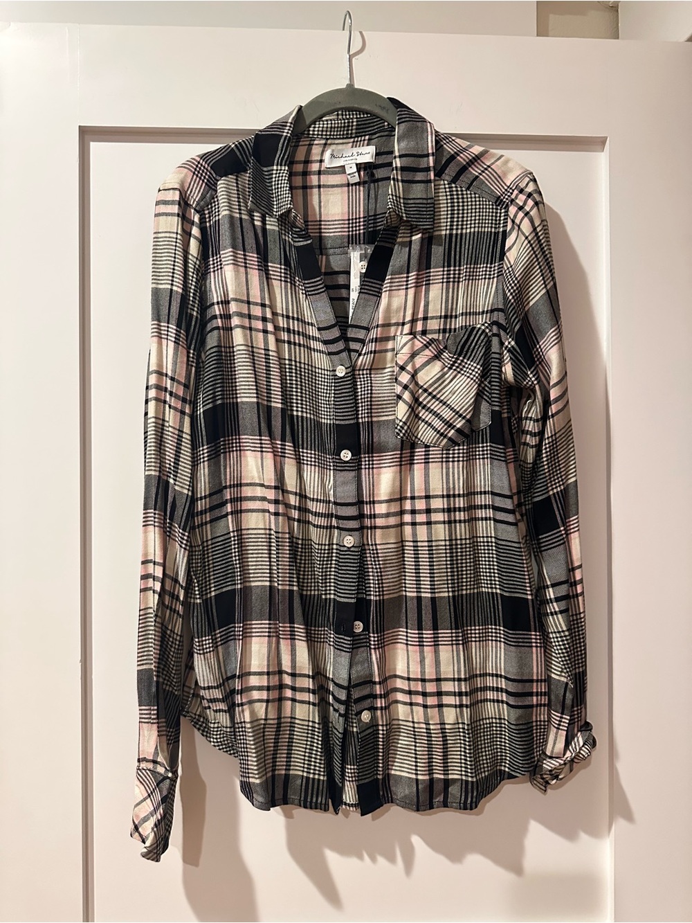 NWT Michael Stars Plaid Button-Up Shirt